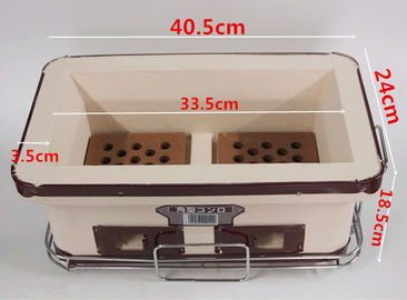 世帯のHibachi陶磁器バーベキューのグリルの磁器によってエナメルを塗られる屋外の使用SGS